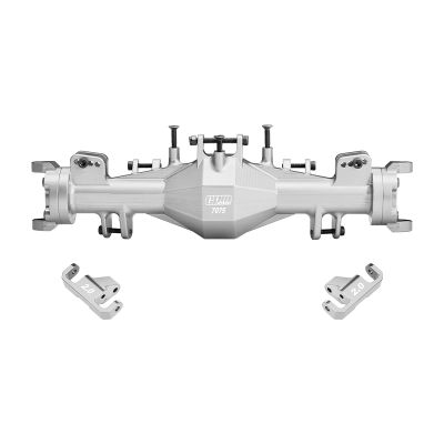 Aluminum 7075-T6 Alloy Quick Release Front Axle Housing Set for Losi 1:8 LMT 1.0 2.0/1:10 TLR Tuned LMT Solid Axle Monster Truck Upgrades - Silver