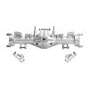 Aluminum 7075-T6 Alloy Quick Release Front Axle Housing Set for Losi 1:8 LMT 1.0 2.0/1:10 TLR Tuned LMT Solid Axle Monster Truck Upgrades - Silver view 2