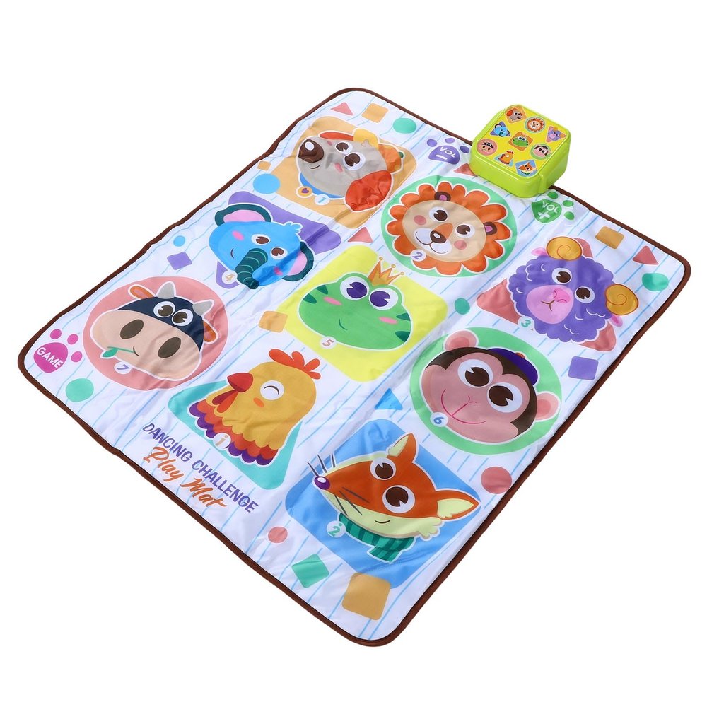 Oreilet Kids Dance Mat, Single Player Dance Pad for Kids 3 4 5 6 7 8, Musical Interactive Dancing Step Pad for Boys Girls, Puzzle Games, Body Exercise