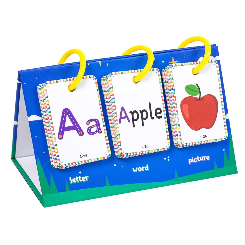 78Pcs Educational Flashcards Alphabets Vocabulary Learning Cards with Parent Interaction Guide for Preschool Educational Flashcards Set