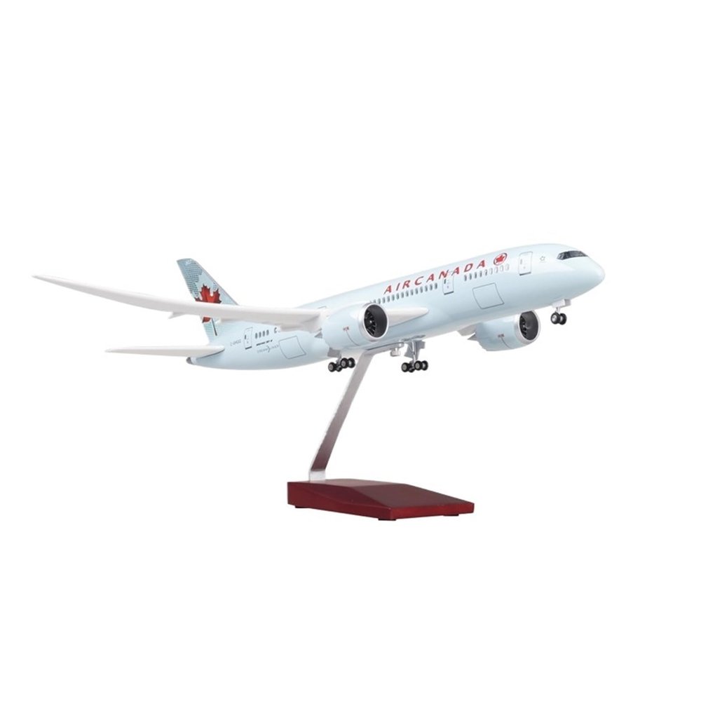 MWYEFA Model Airplane Collection for Air Canada Aircraft Model Airbus 787 Resin Toy Aircraft with Light and Wheel Landing Gear Collection 47CM(B787 with lamp)