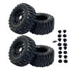 1/7 1/8 RC Monster Truck Tires and Wheels 12mm 14mm 17mm Hex, 6.69" OD Off-Road Tyres for Traxxas Maxx TMaxx Summit E-Revo 3.3 Arrma Kraton Notorious Outcast 6S Typhon 3S, Detachable Adapter Design view 1