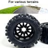 1/7 1/8 RC Monster Truck Tires and Wheels 12mm 14mm 17mm Hex, 6.69" OD Off-Road Tyres for Traxxas Maxx TMaxx Summit E-Revo 3.3 Arrma Kraton Notorious Outcast 6S Typhon 3S, Detachable Adapter Design view 2