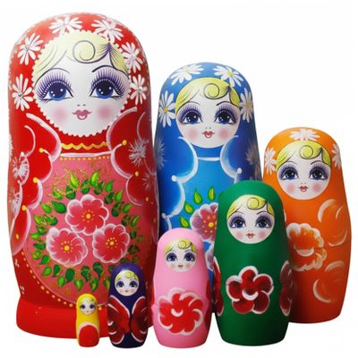Peosaard Nesting Dolls, Russian Nesting Dolls Set of 7 Sunflower Print Wood Matryoshka Doll for Kids, Adults, Russian