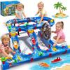 VATOS Double-Tier Watermill Summer Toy, 120 PCS DIY Water Table Toys for Kids, Girls, Boys 4-6 Years, Outdoor Water Toys Backyard, Beach, Balcony, Garden Fun Water Playset for Kids Pets view 1