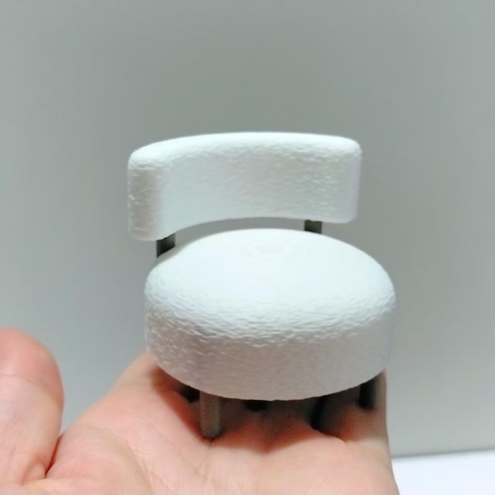 1:12 Scale Dollhouse Sofa Chair, Modern Minimalist Design, PLA Material, Miniature Furniture Accessory
