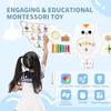 HONEY JOY Owl Activity Wall Busy Board Panels, Wooden Sensory Wall Panel for Kids, Toddler Learning Activity Center, Ideal for Playroom Daycare Nursery Classroom Dentist Office (White) view 3