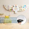 HONEY JOY Owl Activity Wall Busy Board Panels, Wooden Sensory Wall Panel for Kids, Toddler Learning Activity Center, Ideal for Playroom Daycare Nursery Classroom Dentist Office (White) view 4
