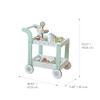 Teamson Kids Afternoon Sip Dessert Cart with 24 Pcs Tea & Dessert Set, White/Mint Green Pretend Play Toy Cart with Rolling Wheels for Toddlers & Girls, Encourages Imaginative Play, Ages 3 and Up view 4