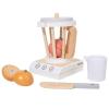 Wooden Toy blenders, White and Natural Wood, Kitchen Pretend Play, Including Fruits and Accessories, Suitable for Children Over Three Years Old view 1