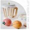 Wooden Toy blenders, White and Natural Wood, Kitchen Pretend Play, Including Fruits and Accessories, Suitable for Children Over Three Years Old view 3