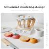 Wooden Toy blenders, White and Natural Wood, Kitchen Pretend Play, Including Fruits and Accessories, Suitable for Children Over Three Years Old view 4