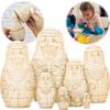 AEVVV 37-Pc Wooden Nesting Dolls Bundle: Unfinished Classic & Nautical Set for DIY Art, Crafting & Home Decor view 2