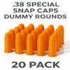 TechStudio3D .38 Special Snap Caps Dummy Rounds for Revolver Dry Fire Training 5/10/20 Pack (20 Pack) view 2