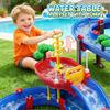 VATOS 2-Tier Watermill Summer Water Table, 124 PCS DIY Water Table with Water Pump Toys for Toddlers 3-5 4-7 Years Old, Fun Water Playset Outdoor Water Summer Toys for Backyard, Beach, Balcony, Garden view 3