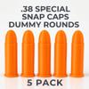 TechStudio3D .38 Special Snap Caps Dummy Rounds for Revolver Dry Fire Training 5/10/20 Pack (5 Pack) view 2