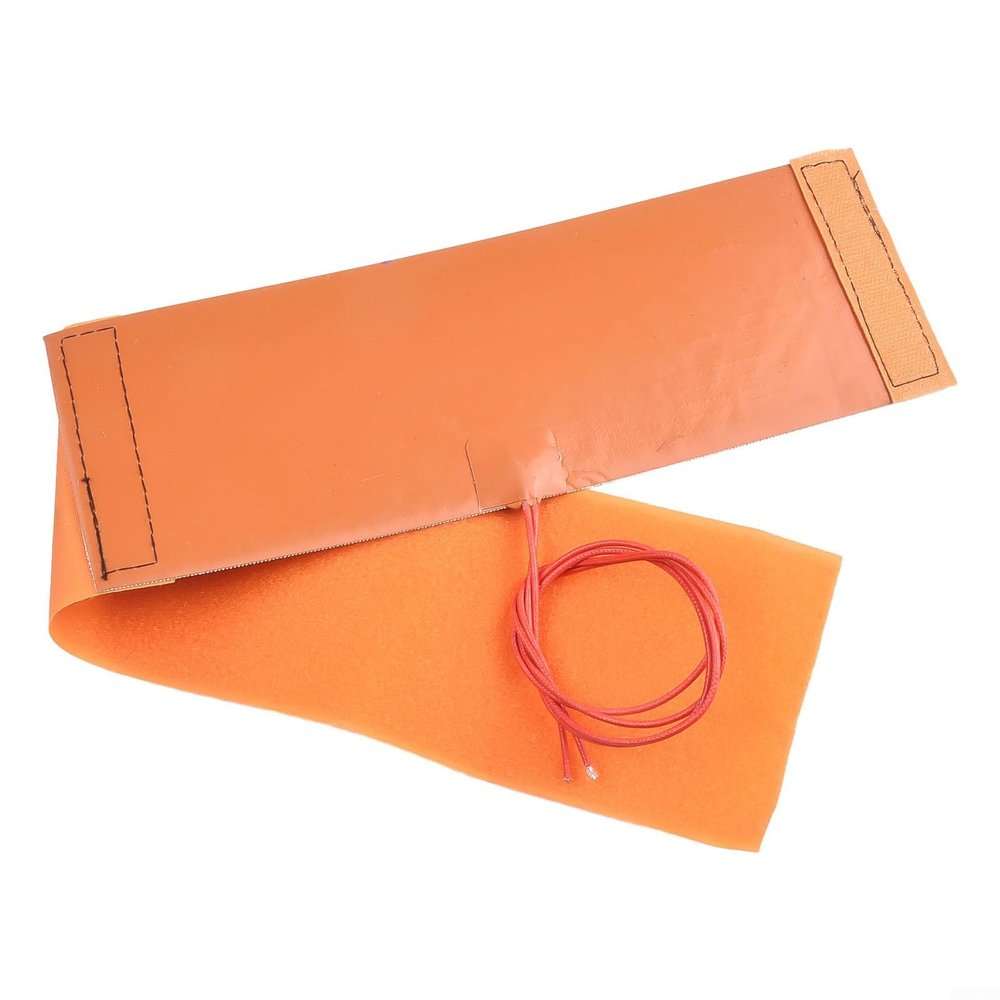 12V 240W Silicone Flexible Heating Pad Mat for Bottles, 10x30cm Orange, 50cm Cable