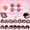28 Pack Valentines Day Gifts for Kids Classroom, Galaxy Slime Valentines Cards for Kids School, Valentines Day Slime Toys Classroom Valentines Exchange Cards Valentine Party Favors for Boys Girls view 2