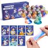 28 Pack Valentines Day Gifts for Kids Classroom, Galaxy Slime Valentines Day Cards for Kids School, Fun Classroom Valentines for Class Exchange Cards Party Favors for Boys Girls Students view 1