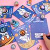 28 Pack Valentines Day Gifts for Kids Classroom, Galaxy Slime Valentines Day Cards for Kids School, Fun Classroom Valentines for Class Exchange Cards Party Favors for Boys Girls Students view 3