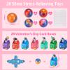 28 Pack Valentines Day Gifts for Kids, Valentines Galaxy Slime with Valentines Day Cards Space Gift Boxes, Valentine Classroom Favors Valentines Cards for Boys Girls Class Exchange Prizes view 2
