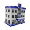 1:64 Parking Lot Layout Accessory Parking Scenery Realistic Collectible 1/64 Diecast Car Display Case Garage Scene Model, Police Station view 1