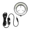 Naroote Microscope LED Ring Light 144LED Circular Auxiliary Light Source USB Powered 45000LX for Stereo Microscopes Laboratory Research Camera and Mini Lathe view 1