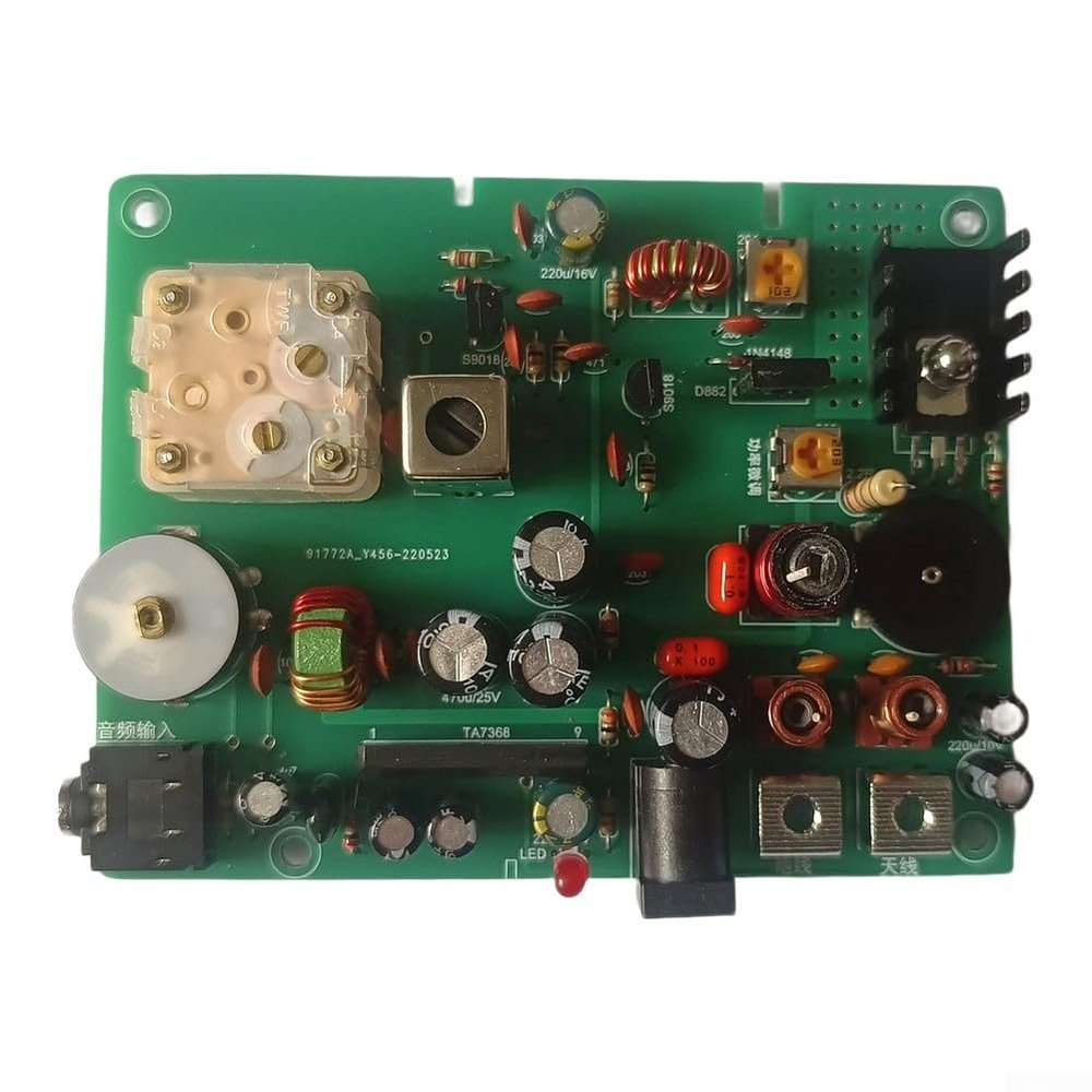DIY AM Transmitter Kit, 530-1600kHz Medium Wave Radio Signal Source with Adjustable Sound for Experiments and Learning(Finishing machine)