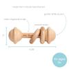 Pearhead Babys First Wooden Rattle, Montessori-Inspired Natural Beechwood Rattle Teether for Newborns 0M+, Gender-Neutral Gift view 2