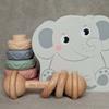Pearhead Babys First Wooden Rattle, Montessori-Inspired Natural Beechwood Rattle Teether for Newborns 0M+, Gender-Neutral Gift view 3
