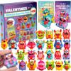 24 Pcs Monster Squishy Toys with Cards for Kids Valentines Day Gifts, Galentines School Gift Exchange, Classroom Prizes, Bag Fillers, Party Favors view 1