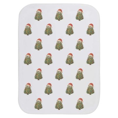 Azeeda 'Funny Christmas Tree ' Baby Burp/Wash Cloth (BC00037576)