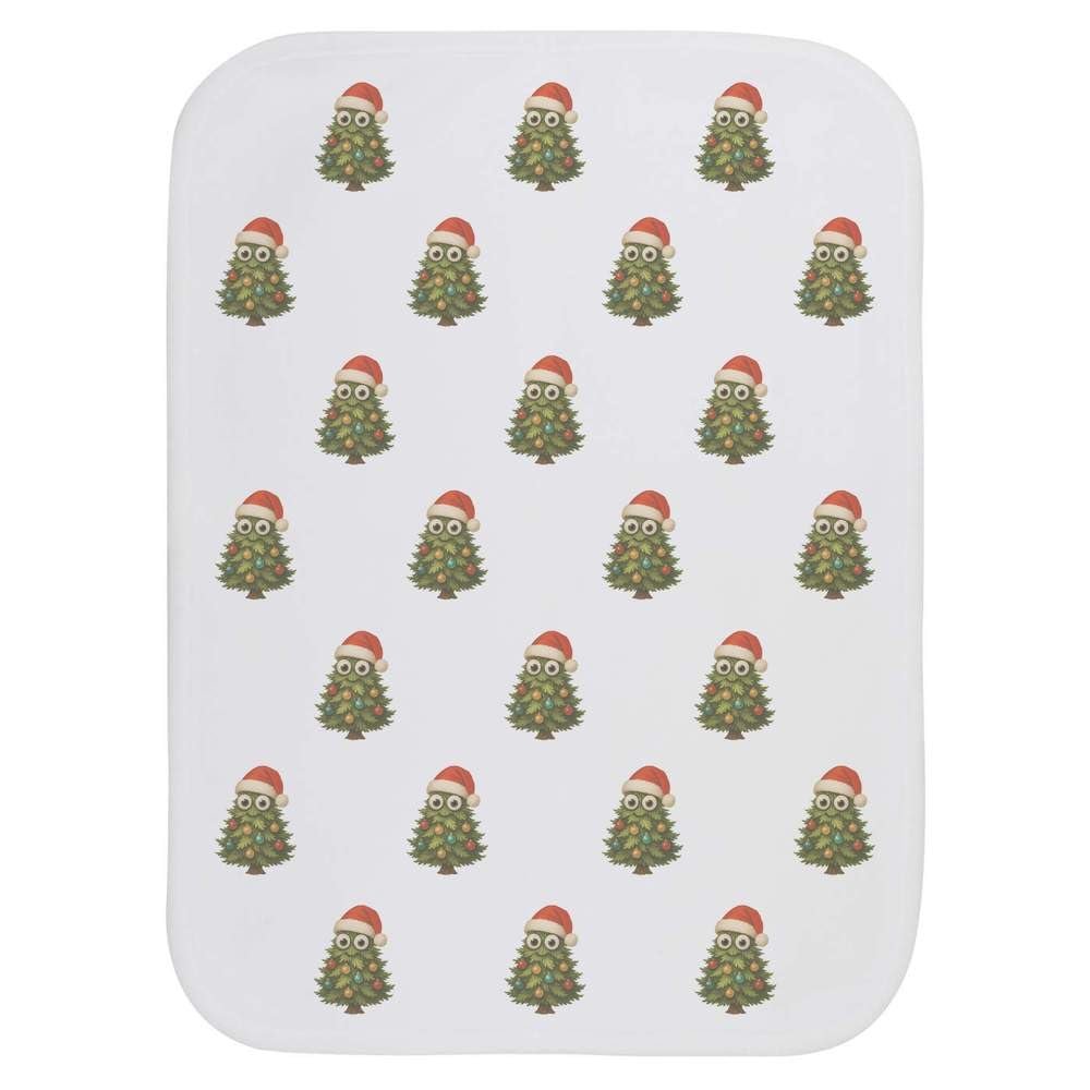 Azeeda 'Funny Christmas Tree ' Baby Burp/Wash Cloth (BC00037576)