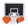 CALIKIWIPROS Mini Basketball Hoop Set Pro League Decorative Solid Wood Wall Mount, Includes 9 Hoop & 5 mini Basketballs, Classic Look with Colors Matching Some pro Teams. (Pro Jr Black White) view 1