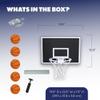 CALIKIWIPROS Mini Basketball Hoop Set Pro League Decorative Solid Wood Wall Mount, Includes 9 Hoop & 5 mini Basketballs, Classic Look with Colors Matching Some pro Teams. (Pro Jr Black White) view 4