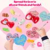 28 Pack Valentines Day Gifts for Kids Classroom Mochi Squishies Fidget Toys Filled Heart & Valentines Day Cards for Kids School, Valentines for Class Exchange Gifts School Party Favors for Boys Girls view 3