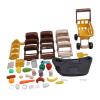 Naroote Kids Supermarket Playset, Shopping Cart with Sound Light, Food Accessories, Grocery Store Playset, for Kids Over 3 Years view 3