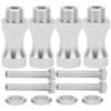 12Pcs Aluminum Alloy RC Wheel Hub Adapters, 1/10 to 1/8 Scale RC Car Parts, 12mm to 17mm Hex Drive Hub Coupling for Off - Road RC Vehicles, with 30mm Width Extension per Side for E (Silver) view 1