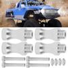 12Pcs Aluminum Alloy RC Wheel Hub Adapters, 1/10 to 1/8 Scale RC Car Parts, 12mm to 17mm Hex Drive Hub Coupling for Off - Road RC Vehicles, with 30mm Width Extension per Side for E (Silver) view 2