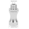 12Pcs Aluminum Alloy RC Wheel Hub Adapters, 1/10 to 1/8 Scale RC Car Parts, 12mm to 17mm Hex Drive Hub Coupling for Off - Road RC Vehicles, with 30mm Width Extension per Side for E (Silver) view 4