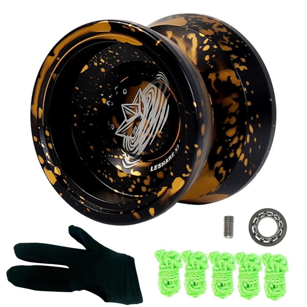 Zopsc Yo-Yo, Aluminum Alloy Yoyo Ball for High-Speed Routines, Professional Yoyo with Gloves and Instructions, Fun Yoyo Toy for Children Beginners