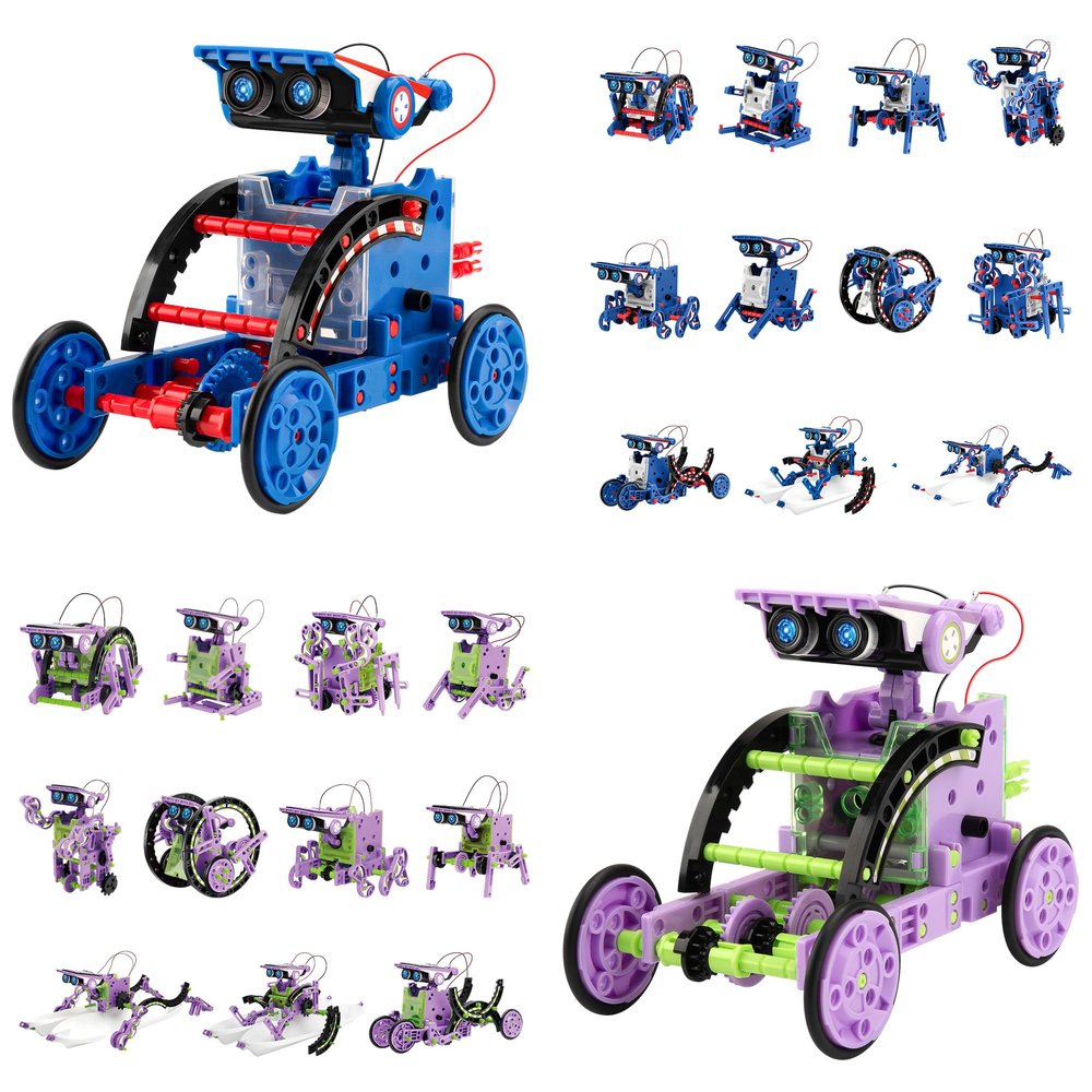 Bundle - 2 Items: Sillbird Solar Building Robot Kit Christmas STEM Gift for Boys Aged 8-14, 12-in-1 DIY Science Educational Toys for Kids Birthday