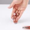 24 Piece Pearl Pattern Smooth Round Corner 16mm dice 6 Sided dice d6 dice Set for DND, MTG, Tenzi, Farkle, Bunco, Card Gaming & Math Learning with Portable Storage Pouch(Brown) view 3
