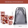 24 Piece Pearl Pattern Smooth Round Corner 16mm dice 6 Sided dice d6 dice Set for DND, MTG, Tenzi, Farkle, Bunco, Card Gaming & Math Learning with Portable Storage Pouch(Brown) view 4