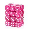 24 Piece Pearl Pattern Smooth Round Corner 16mm dice 6 Sided dice d6 dice Set for DND, MTG, Tenzi, Farkle, Bunco, Card Gaming & Math Learning with Portable Storage Pouch(Rose Red) view 1