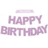 BEISHIDA Light Purple Happy Birthday Banner - Pre-Strung,No DIY Party Decorations - Happy Birthday Sign - Birthday Banner for Women, Kids - Backdrop view 1