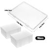 10-Pack Clear Flat Breast Milk Freezer Storage Organizer - 7.4"x5.1" Reusable Flattening Tray, Large Capacity Space-Saving Breast Milk Freezer Storage Kit for Organization Freezer Bag view 2