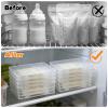 10-Pack Clear Flat Breast Milk Freezer Storage Organizer - 7.4"x5.1" Reusable Flattening Tray, Large Capacity Space-Saving Breast Milk Freezer Storage Kit for Organization Freezer Bag view 4