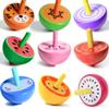 Zaleny Wooden Spinning Tops for Kids Assorted Styles Cute Fruit Spin Tops Animal Wood Spinners Class Prizes Party Favors 10 Pcs view 1