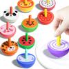 Zaleny Wooden Spinning Tops for Kids Assorted Styles Cute Fruit Spin Tops Animal Wood Spinners Class Prizes Party Favors 10 Pcs view 2